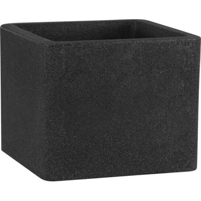 Geli Kvetináč plastový Cube kvadrát 29,5 x 29,5 x 28 cm antracitový