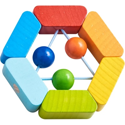 HABA Дървена бебешка играчка Haba, Шестаграм (304729)
