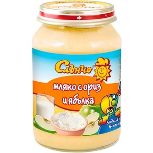 Слънчо Млечен десерт Слънчо - Мляко с ориз и ябълка, 190 g (2439) - ozone