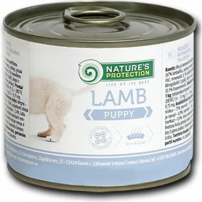 AKVATERA Nature's Protection DOG Puppy Lamb, консерва с агнешко месо за подрастващи кучета, Литва - 200 гр
