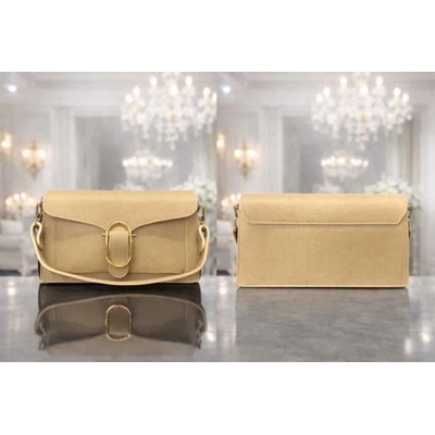 Max Original Leather Dámska kožená kabelka beige/taupe 1