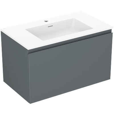 Mexen Orio шкаф за баня 80 см с мивка Otis, 1 чекмедже, матов графит/матово бяло (91A10-08047-1-BF66-W18M01)