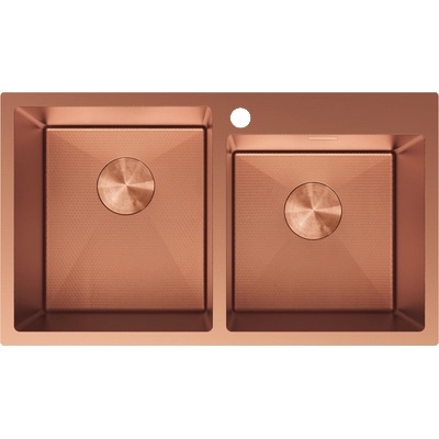 Mexen Xorin стоманена мивка с две отделения 780 x 450 мм, мед HC - 6441782000-65HC (6441782000-65HC)