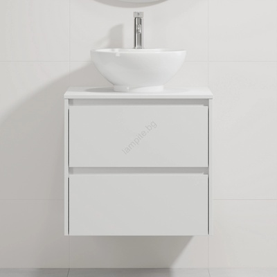 Bath Deluxe Шкаф за баня с мивка TRONDHEIM/DRAMMEN 60x57x46 cm бял (SETBT0145A)