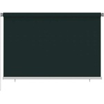 vidaXL Външна ролетна щора, 225(Ш)x140(В) см, тъмнозелена, HDPE (312817)