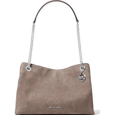 Michael Kors Christina medium semišová kabelka hnědá mushroom
