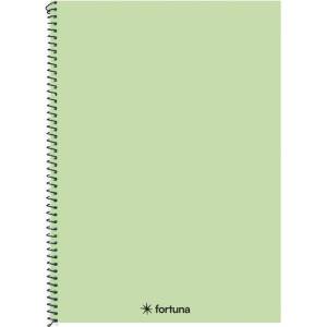 Fortuna Спирална тетрадка на каре FORTUNA Monocolor A/4 70 листа пастелно зелено 01.08680 (01.08680)