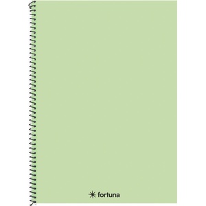 Fortuna Спирална тетрадка на каре FORTUNA Monocolor A/4 70 листа пастелно зелено 01.08680 (01.08680)