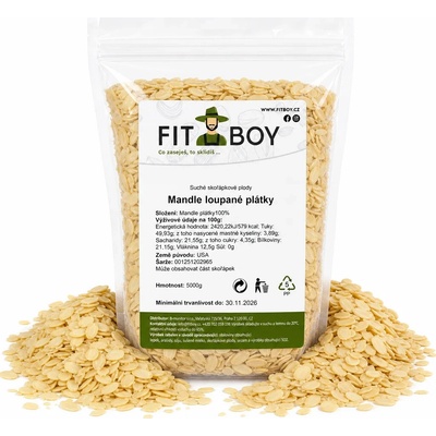 FITBOY Mandle lúpané plátky 5000 g