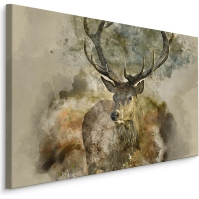MyBestHome BOX Plátno Abstraktní Jelen V Hnědých Tónech Varianta: 100x70