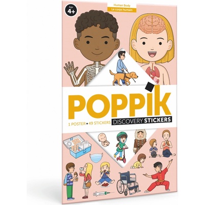 POPPIK Vzdělávací samolepkový plakát Lidské tělo