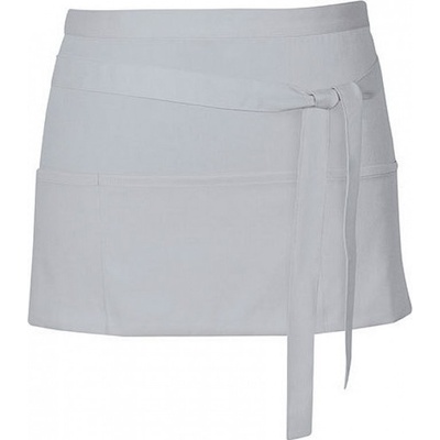 Link Kitchen Wear Krátká barmanská zástěra se třEma předníma kapsama Pale GreySilver Pantone 428 X983