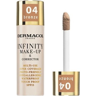 Dermacol Infinity Make-Up & Corrector vysoce krycí make-up a korektor 2v1 04 Bronze 20 g