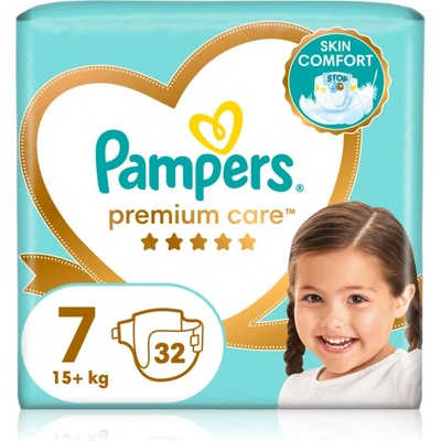 Pampers Premium Care Size 7 еднократни пелени 15+ kg 32 бр