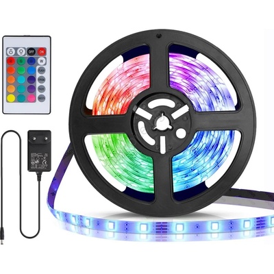 Aigostar - LED RGB димируема лента 5m LED/24W/12/230V IP65 + дистанционно управление (AI0216)