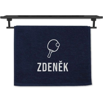 Povlečení Plus ručník se jménem na přání tmavě modrý 30 x 50 cm stolní tenis