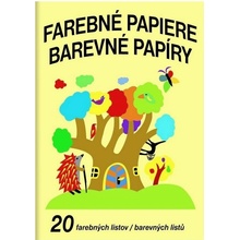 Složka barevných papírů - 20 barev