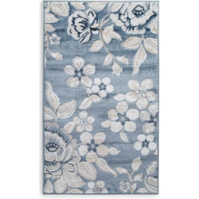 Takoy Koberec 60x100 cm modro-krémový s květinovým motivem IMPRESIVE 1-HF-489916 | 60 x 100 cm