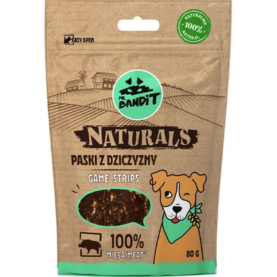 MR. BANDIT NATURALS zvěřinové proužky 100% maso 80 g