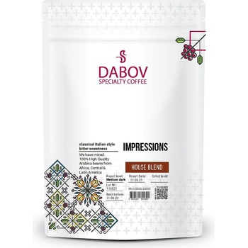 Image 1 of Dabov Specialty Coffee Кафе на зърна Dabov Specialty Coffee Хаус Бленд Импрешънс, 1кг (Хаус Бленд Импрешънс)
