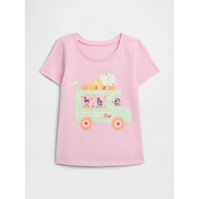 GAP Baby tričko s logem Růžová