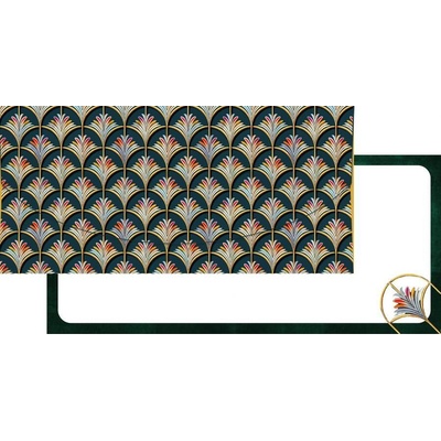 Obálka dárková na peníze 23 x 11cm - motiv barevných vějířů