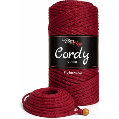Cordy 5 mm bordó 8024