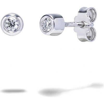 Blink-Blink jemné diamantové náušnice biele zlato 3026BDG