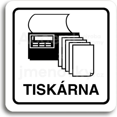 ACCEPT Piktogram tiskárna - bílá tabulka - černý tisk