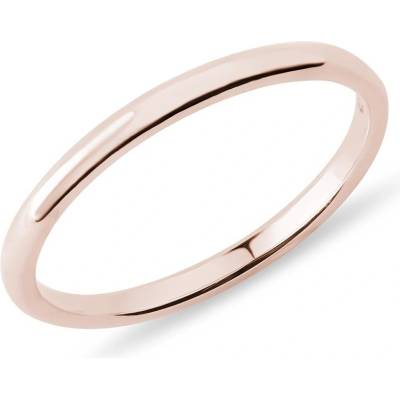 Klenota Minimalistický snubní prstýnek z růžového zlata X0099004L15