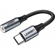 Ugreen AV142 adaptér 3,5mm jack / USB-C 10cm sivý 30632