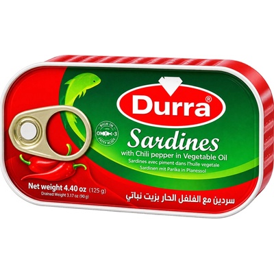 Durra Sardinky marocké v pálivém rostlinném oleji 125 g