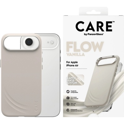 Panzer Гръб Care by PanzerGlass за iPhone 17 Air, FLOW Case w haptic button - Vanilla