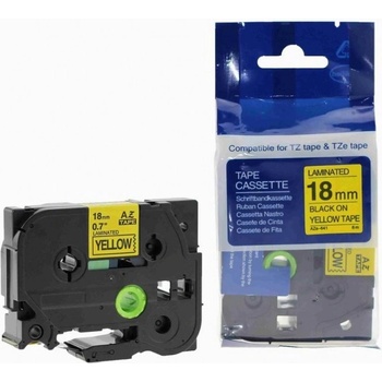 Pro Brother Съвместима лента с Brother TZ-641 / TZe-641, 18mm x 8m, черен печат / жълт фон (TZe641)