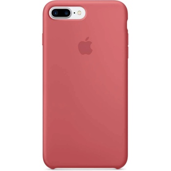 Apple Silicone Case - оригинален силиконов кейс за iPhone 8 Plus, iPhone 7 Plus (светлочервен)