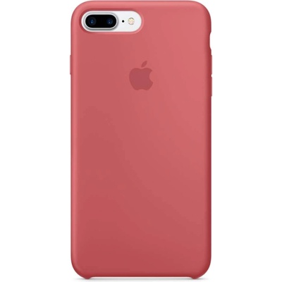 Apple Silicone Case - оригинален силиконов кейс за iPhone 8 Plus, iPhone 7 Plus (светлочервен)