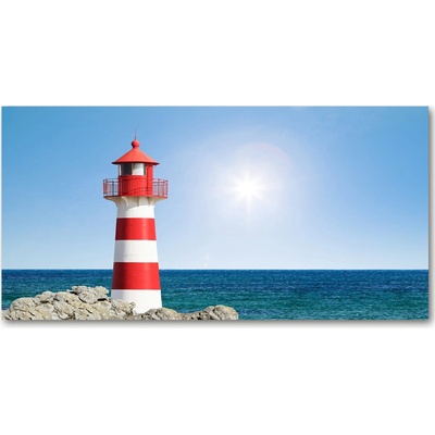 Foto obraz sklo tvrzené maják 100x50 cm