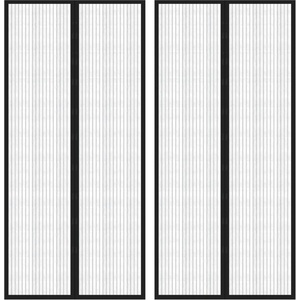 vidaXL Магнитни завеси против насекоми за врата 2 бр черни 220x110 см (314688)