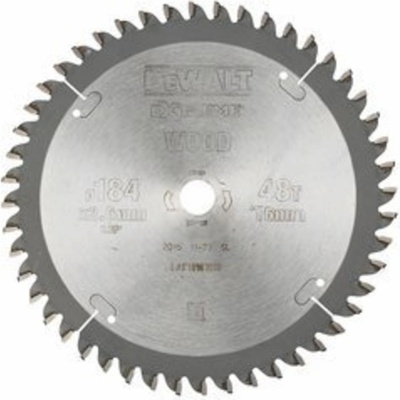 DeWALT DT4092 Pilový kotouč 184x16mm, 48zubů, TCG -5° pro řezání dýhy, laminátu a hliníku