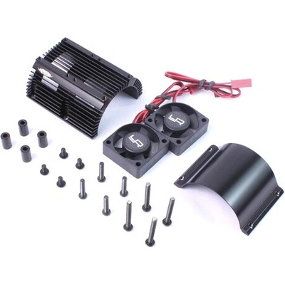 Yeah Racing Aktivní chladič se dvěmi Tornado High Speed ventilátory pro 1:8 průměr 40.8 mm černý