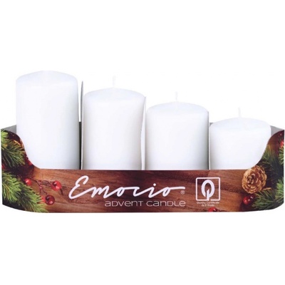 Emocio adventní stupně 4ks prům.40mm bílá