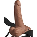 Fetish Fantasy 6" Hollow Rechargeable Strap-On with Balls