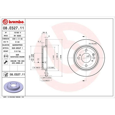 BREMBO Brzdový kotúč Xtra - vrtaný 09.N236.2X