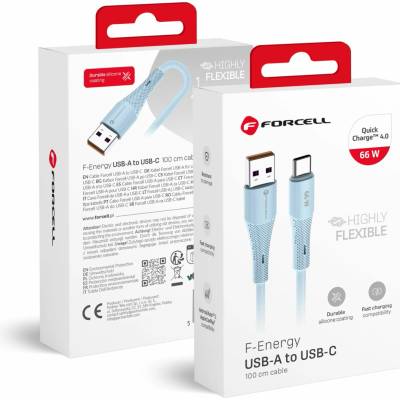 Forcell C342 USB A na Type-C QC4.0 3A 66W 1m modrý