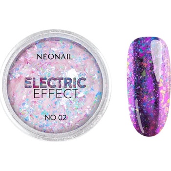 NeoNail Effect Electric trblietavý púder na nechty odtieň 02 0.3 g
