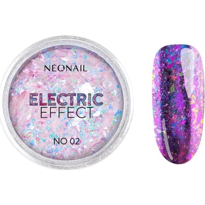NeoNail Effect Electric trblietavý púder na nechty odtieň 02 0.3 g