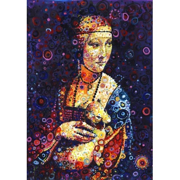 Grafika - Puzzle Sally Rich: Leonardo da Vinci: Lady with an Ermine - 1 000 piese