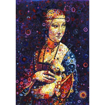 Grafika - Puzzle Sally Rich: Leonardo da Vinci: Lady with an Ermine - 1 000 piese