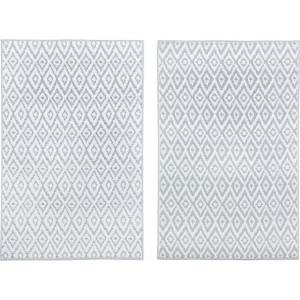 Bizzotto КИЛИМ rhombus 120x180 СИВ/БЯЛ (0607632)