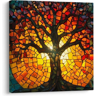 Obraz vitrážový strom života - 70x70